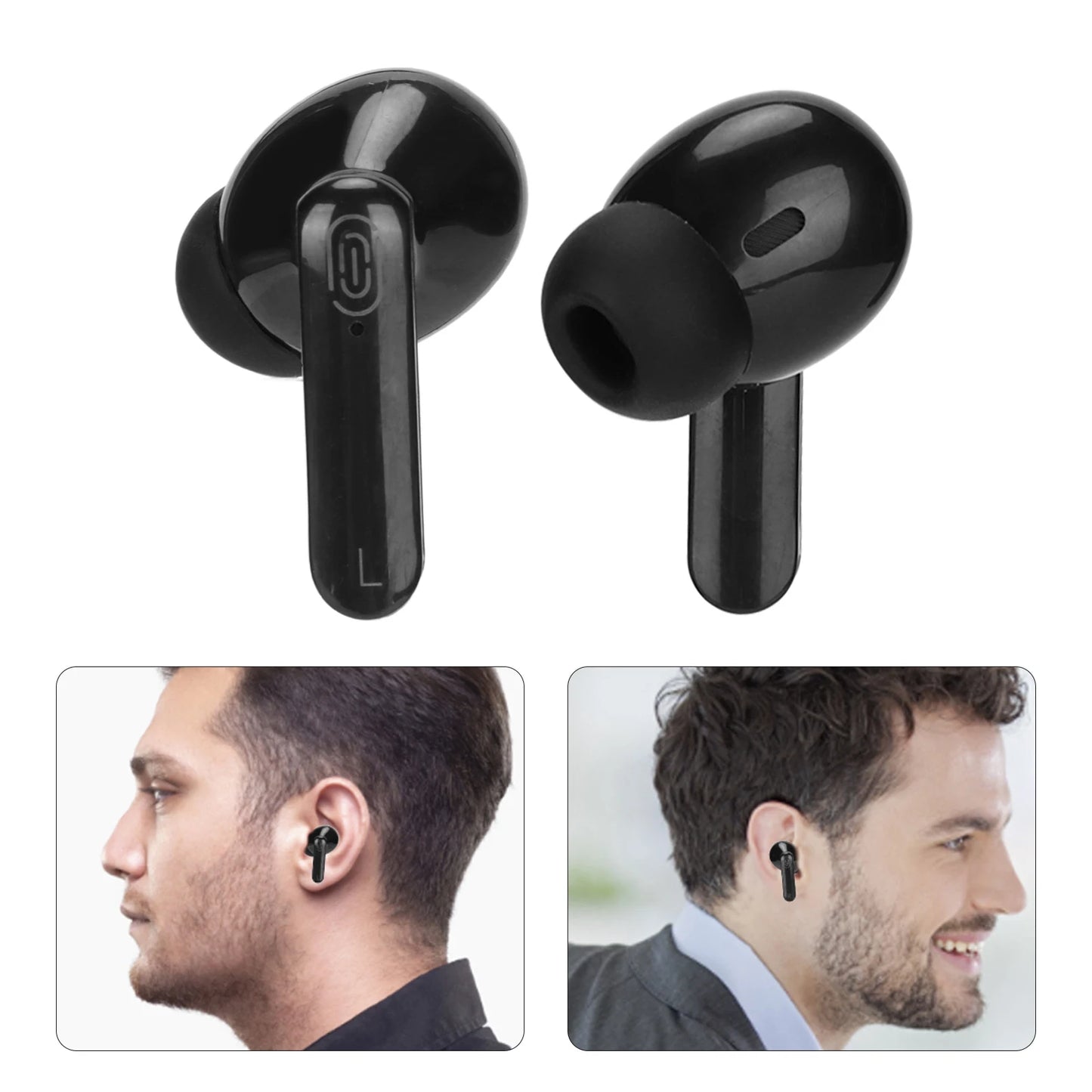 Multifunctional Bluetooth Language Translator Earbuds 144 Languages Support for Travel Shopping Black